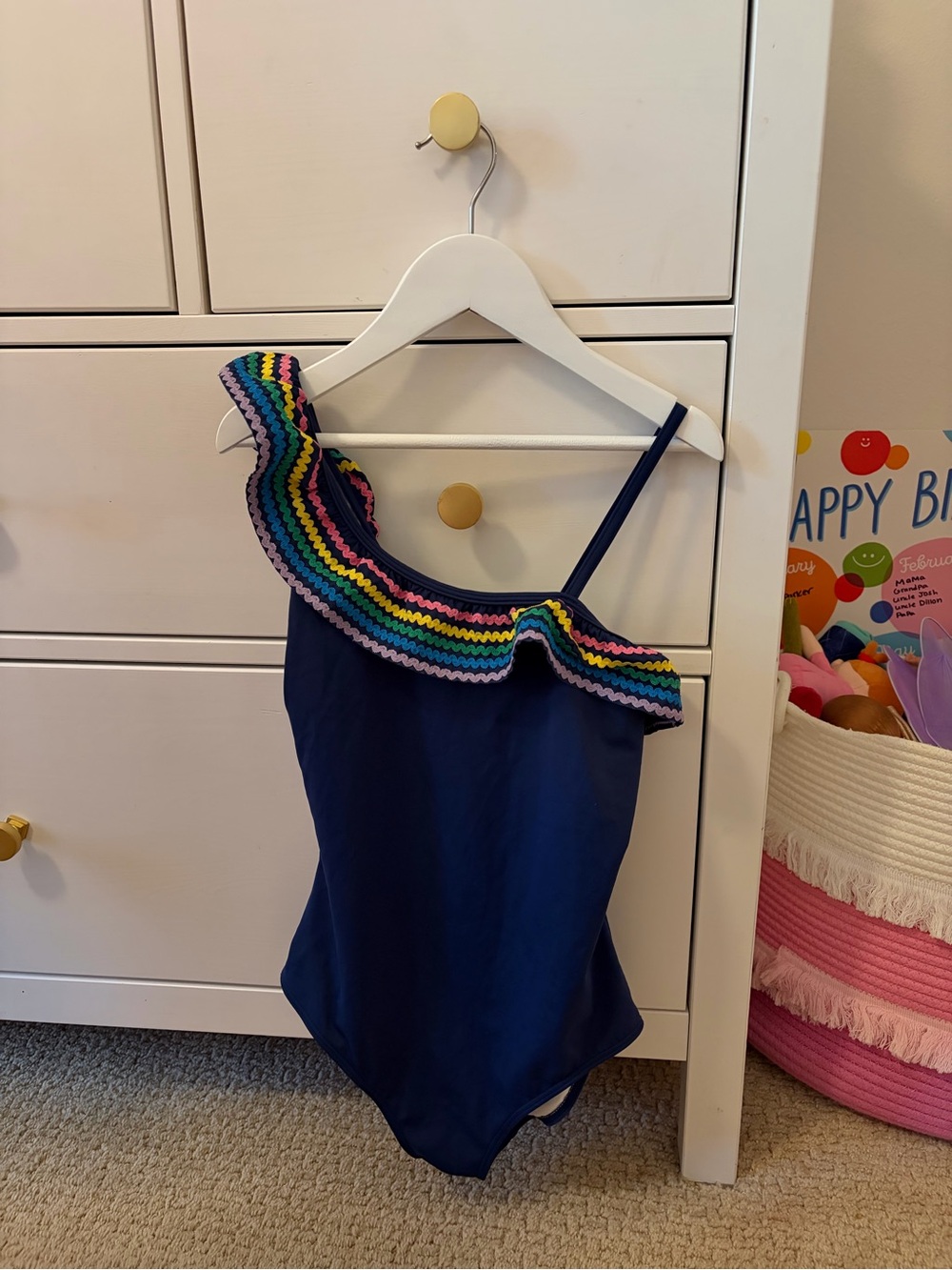 Boden Rickrack One Piece Swimsuit Girls 11-12 Years